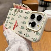 1pc TPU Material Red Car Christmas Tree Element Pattern Phone Case Suitable For IPhone 17 Pro Max/17/16 Pro Max/15/13/12/11/ S20 FE/A15/S24/A55/ Note 11/Note 12/Note 13 Pro Full Coverage Anti-Drop Soft Shell Phone Protective Cover - White - View 3
