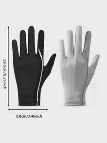 Men's Thin Summer Ice Silk Fingerless Gloves, Lightweight Quick-Dry UV Protection Anti-Slip Fishing Electric Scooter Sun Protection Gloves - A - View 11