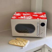1pc Microwave Dust Cover, Home Oven Rack Dust Cover, Washable Dust Cover, Home Food Machine Dust Cover, Highly Attractive Kitchen Storage Cabinet Dust & Stain Cover - Full Coverage - View 10