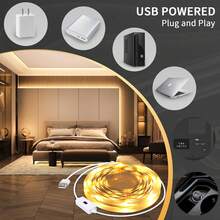 Acosh Neon USB LED 燈條 手勢感應燈,櫥櫃下 LED 照明燈,廚房櫥櫃層架檯面臥室感應燈條,衣櫥感應燈 - 暖光 - 查看 8