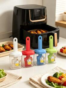 1pc Multi-Functional Olive Oil Silicone Brush, PP Material Bottle Body, Durable And Sturdy, Suitable For Storing Various Liquids, Applicable For Kitchen Cooking, Outdoor BBQ, Salad Making, Baking, Air Fryer, Suitable For All People, Lightweight Home Multi-Functional BBQ Silicone Oil Brush, Reusable Refillable Dispenser Bottle, Kitchen Supplies, Kitchen Gadgets, Baking Supplies (Random Color And Style) - Multicolor - View 8