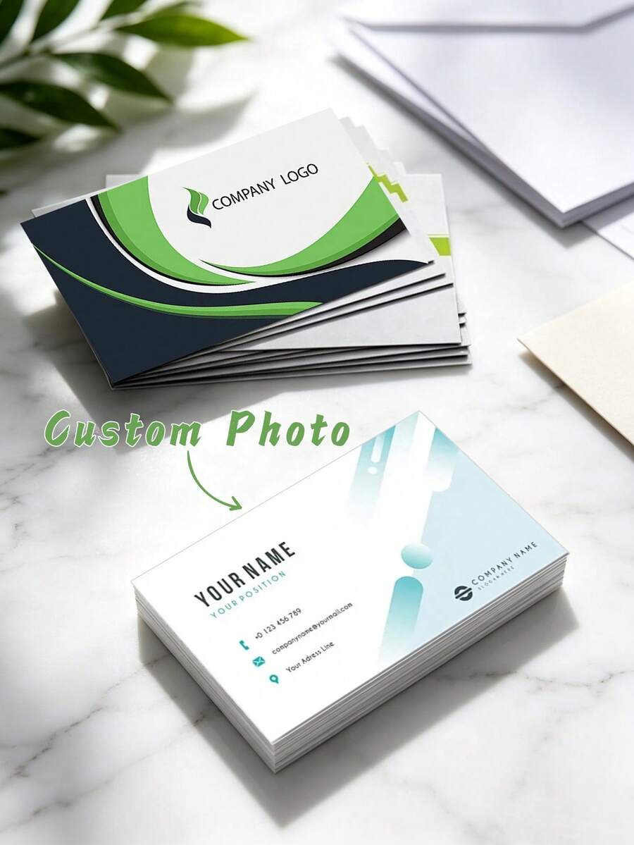 100/200/500 بطاقة عمل مخصصة، بطاقات زوار بشعار ونص وصورة مخصصة، بطاقات عمل الجانب للشركات ورواد الأعمال والمشاريع الصغيرة، بطاقات مخصصة لشبكات الأعمال المكتبية والشركات الناشئة، مناسبة للشركات الناشئة ورواد الأعمال وشبكات الأعمال المهنية - متعدد الألوان - مشاهدة 1