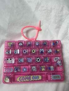 1 buah Gantungan Kunci/Liontin Keycap Keyboard 26 Tombol Motif Domba & Anjing, Penguat Suasana Hati dan Pereda Stres, Suara Jernih, Anti-Stres - MultiWarna - View 12