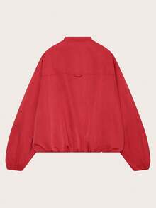 Women's Solid Color Casual Versatile Daily Long Sleeve Jacket - Red - View 3