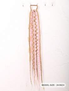 24 Inch 1pc Wig Ponytail Synthetic Matte Dreadlocks1 Bohemian Intermediate Color Wig Braided Braid - Multicolor - View 3