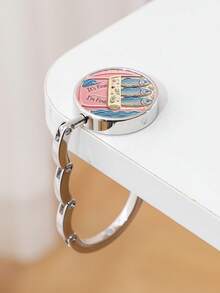 1pc Creative Retro Sardine Pattern Bag Hook, Foldable Table Edge Bag Holder, Portable Desktop Bag Hanger, Women's Handbag Storage Hook, Travel Restaurant Bag Hanger - Multicolor - View 10