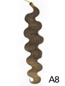 24 Inch Body Wave Braiding Hair Brown Black Curly Crochet Hair Bundles Great For Braids Bora Bora Braids Soft Thick Synthetic Body Wave Hair Extension For Women Boho Box Braids For Goddess Daily Use - Multicolor - View 22