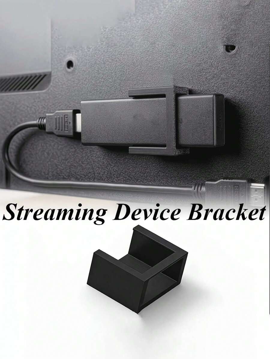 1/2/3/4pcs Plastic Wall Mounted Bracket With Double-Sided Tape, Space‑Saving Compact Streaming Device Holder, Easy Installation Practical Home Entertainment Accessory - Multicolor - View 1