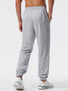 HOTSUIT Celana Olahraga Pria Warna Polos Musim Semi, Celana Sweat dengan Tali Serut, Dirancang untuk Lari, Latihan, Olahraga di Gym, Hadiah Valentine - Light Grey - View 9