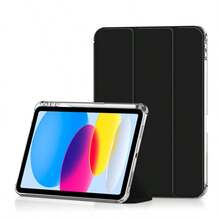 Tri-Fold Tablet Protective Case, Compatible With Honor Pad X8a, Matte Texture, Smart Sleep/Wake, Pen Slot, Full Coverage Anti-Drop, Tab M11 Protective Case, MatePad Protective Case, Compatible With Huawei MatePad SE 11-Inch, Pad2/Pad SE 11-Inch Tablet Protective Case, Compatible With IPad 10th Generation Tablet Protective Case, A16 Protective Case - Black - View 9