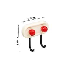 Dopamine Hook, Strong Adhesive Hook No Drilling Required. Invisible Double-Head Hook Suitable For Bathroom And Kitchen Doors. - Multicolor - View 8