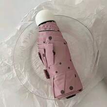 Minimalist Polka Dot Automatic Roll-Up Black Rubber Umbrella, Suitable For Sunny And Rainy Days, Foldable, UV Protection, Women's Parasol, Fashion Capsule Series Umbrella - Multicolor - View 12