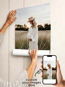1pc Custom Self-Adhesive Poster - Upload Your Image Or Text - Suitable For Home Decor, Music Album Covers And Family Photos - Vinyl Wall Decal - Peel and Stick Decal - View 4