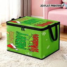 The Grinch صندوق تخزين قابل للطي بتصميم وحش فروي أخضر لعيد الميلاد مع بطانية، منظم ملابس مقاوم للغبار، صندوق تخزين ملابس وألعاب بسعة كبيرة، صندوق تخزين منزلي، صندوق تخزين للسيارة، صندوق تخزين متعدد الوظائف، هدية عيد الميلاد للعائلة والأصدقاء، إكسسوار تنكري لعيد الهالوين - متعدد الألوان - مشاهدة 11