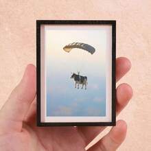 1pc Funny Encouragement Pattern Wooden Fridge Magnet, Suitable For Home, Office, Study Room Fridge Decoration - Fridge Magnet - Black Frame Refrigerator Magnet - View 18
