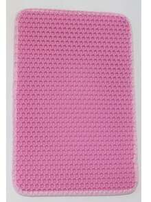 Double Layer Cat Litter Mat, Exquisite Honeycomb Design Cat Litter Collection Mat, Washable Anti-Scatter Waterproof Pet Mat, Suitable For Cat Litter Box, Multiple Colors - Pink - View 8
