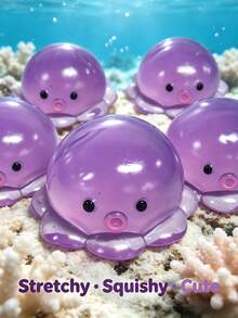 Brinquedo de Aperto Fofo de Polvo, Brinquedo de Aperto de Bolha de Polvo, Brinquedo de Aperto de Retorno Lento, Lembrancinha Divertida de Festa, Presente de Aniversário, Halloween, Natal - Multicolorido - Visão 5