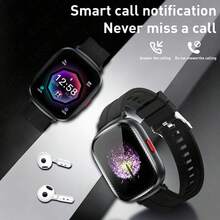 Jam Tangan Pintar dengan Earphone Terbaru dari LIGE Memiliki Layar Besar Persegi Berdefinisi Tinggi, Earphone Terintegrasi, Berbagai Mode Olahraga, Pengingat Jam Alarm, dan Pemutar Musik. - View 8