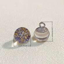 10/24 Pcs 10x12mm Glossy Bright-Color Foil Button Beads, DIY Craft Clothing Decoration Buttons, Suitable For Chinese Cheongsam, Hanfu, Sweaters, Cardigans, Shirts Sewing Accessories - Gold Foil Buttons - View 19