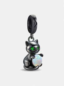 1pc 2026 New Halloween Series Skeleton Pumpkin Cat Pendant, Suitable For Bracelet Necklace DIY Jewelry, Gift For Girlfriend, Family, Party - Beads - View 15