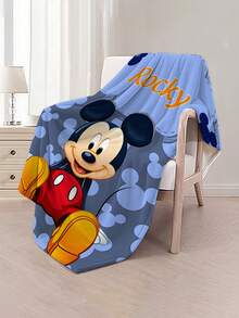 asmodee Anime-Themed Flannel Blanket, Customizable With Personalized Name/Nickname, Classic Manga Illustration Style, Dynamic And Energetic, Vibrant Character Colors, Soft Texture, Suitable For Sofa Throw, Nap Blanket, Bedding Decor - Multicolor - View 10