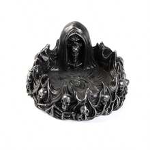2pcs Gothic Skull Reaper Resin Halloween Decor, Premium Artistic Smoking Accessory, Durable, Suitable For Bar, Living Room, Bedroom, Garden - View 6