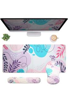 Pink Mouse Pad, Desk Pad, Suitable For Keyboard And Mouse. Ergonomic Desk Pad Set, Large Mouse Pad, Wrist Rest, Lovely Lady Desktop Accessories, Teacher Desktop Decoration Home Office - View 10