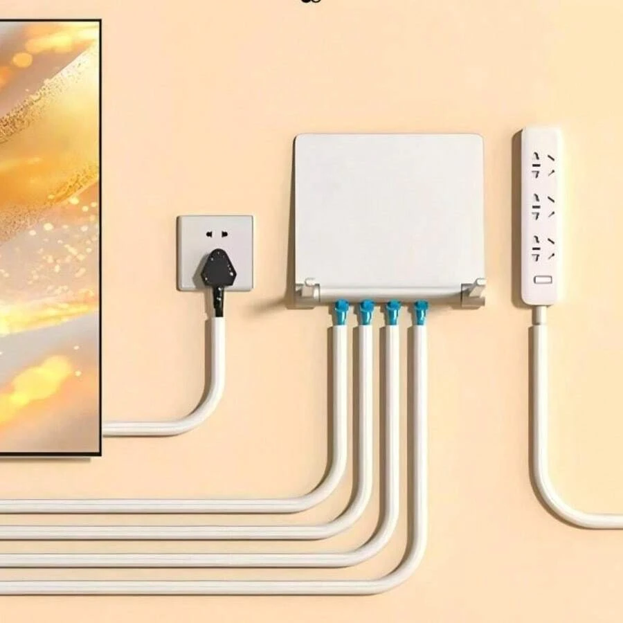 Self-Adhesive Floor Cable Cover, Anti-Crush Wear-Resistant Wiring Duct, Durable Wire Organizer Cable Protector For Home Office Floor Wire Management,Can Be Cut To Any Length, Available In 1-Meter, 2-Meter, 3-Meter, And 5-Meter Lengths. - A - View 1
