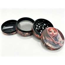 Premium Zinc Alloy Grinder - 50mm UV Printed Cute Kitten Pattern, High-Efficiency Spice Grinder, Suitable For Daily Use, Exquisite Gift For Men And Women, Christmas Gift Choice, Best Gift Option - View 4