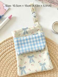5/1pc Portable Nurse Pen Pouch, Dual‑Layer Canvas Stationery Storage Bag With Front Pocket, Compact Office Pencil Case, Multi‑Functional Pouch For Pens & Small Cosmetics, Great For Nurses And Daily Office Work - Multicolor - View 12