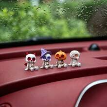 Halloween Mummy Desktop Ornament Office Computer Screen Console Car Dashboard Decoration Halloween Ghost Desk Decor Healing Style Car Center Console Display Screen Accessory - Multiple Styles - View 9