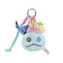 Gantungan Kunci Tas Plush Stitch Scrump MINISO, Pita Merah Muda & Detail Nanas Lucu, Cocok untuk Dompet, Tas Tangan, Ransel, Hadiah Ulang Tahun & Natal - Gantungan Tas Nanas Scrump Bow - View 5