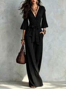 Women Jumpsuits - Black - View 4