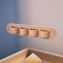 1pc No-Drill Adhesive Eyeglass Storage Rack, Wall-Mounted Organizer For Bathroom And Bedside, Anti-Crush - Black 1pc - View 2