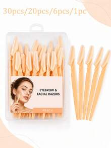 30pcs/20pcs/6pcs/1pc Eyebrow Shaving Set Designed For Women And Men, Includes Storage Box With Dust Cover, Unisex Eyebrow Trimmer For Shaping And Grooming Beautiful Brows, Facial Hair Removal Razor, Washable And Reusable, Suitable For Face And Body Hair Removal, Essential Tool For Hair Salon, Makeup And Beauty Industry And Daily Use, Beauty And Travel Accessory - Multicolor - View 1
