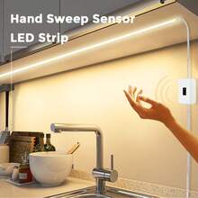 Acosh Neon USB LED Strip Light With Hand Motion Sensor, Under Cabinet Led Lighting, LED Light Strips Kitchen, Cabinet, Shelf, Counter, Bedroom, Motion Sensor Closet Lights - White - View 6