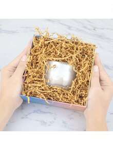 1 Pack 100g Raffia Grass Shredded Paper Filler, Suitable For Gift Boxes, Birthdays, Weddings And Bridesmaid Gifts, Handmade Multicolor Paper Shreds Raffia Grass Filler, Suitable For Graduation Ceremonies And Packaging, Valentine's Day Gift Boxes, Mother's Day Gift Boxes, Fragile Gift Protection - Apricot - View 6