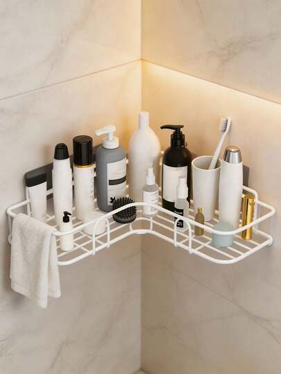 1 Adet Duvara Monte Banyo Depolama Rafı, Duş Askısı, Delme Gerektirmeyen Üçgen Depolama Rafı, Düzenleyici Raf, Banyo ve Mutfak İçin Uygun, Banyo Aksesuarları, Banyo Dekorasyon Aksesuarları, Mutfak Aksesuarları, Mutfak Depolama Rafı, Okula Dönüş Sezonu, Cadılar Bayramı, Noel, Oda Dekorasyonu ve Sonbahar Ev Dekoru İçin de Uygundur, Kadınlar İçin İdeal Hediye