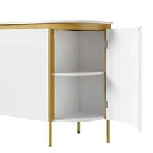 Sideboard Made Of Wood With 4 Doors With Storage With Doors White For Living Room And Dining Room - White - View 11