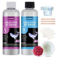 8.8oz Silicone Rubber Liquid For DIY Mold Making, 1:1 Ratio Fast Cure, Bubble-Free Heat Resistant Casting Material For Home Craft Projects - B - View 8