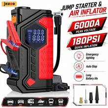 jkuoo Portable Wireless Car Battery Jump Starter With Tire Inflator - Power Bank, LED Display, Flashlight, USB Type-C Charging, Suitable For Cars, Bicycles, Motorcycles, Sports Balls - Portable Multi-functional Integrated Pump - View 2