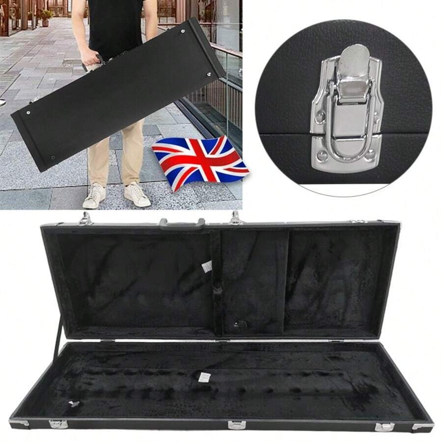 Lockable Hard Case Square-Hardshell Case Fits For GST GTL 170 SG Electric Guitar - Black - View 1