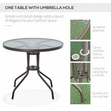 Garden Patio Texteline Folding Chairs Plus Table And Parasol Furniture Bistro Set 6 Pieces - Beige - T0001-01-328 - View 7