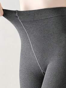 1pc Winter High Waist Wearable Tight Leggings - Dark Grey - View 3