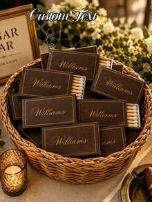Customized Matchbox, Personalized Wedding Party Matchbox,(Matchbox Only, Matches Not Included). Personalized With Images, Logos And Text, Suitable For Weddings, Various Party, Birthday Celebrations, Anniversary Souvenir, Event Favor. - Multicolor - View 6
