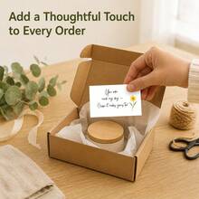 20/50Pcs Sunflower Your Order Made My Day Thank You Insert Cards, Appreciation Note Cards, Small Business Package Insert Cards For Retail Packaging - Sets - View 3