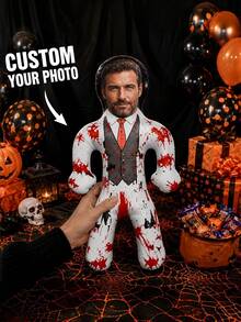 1pc Customized Inflatable Blow-Up Prop, Personalized Photo, Party Decoration, Bachelor Party Gift, Gift For Him/Her, Birthday Wedding Halloween Decoration - Multicolor - View 3