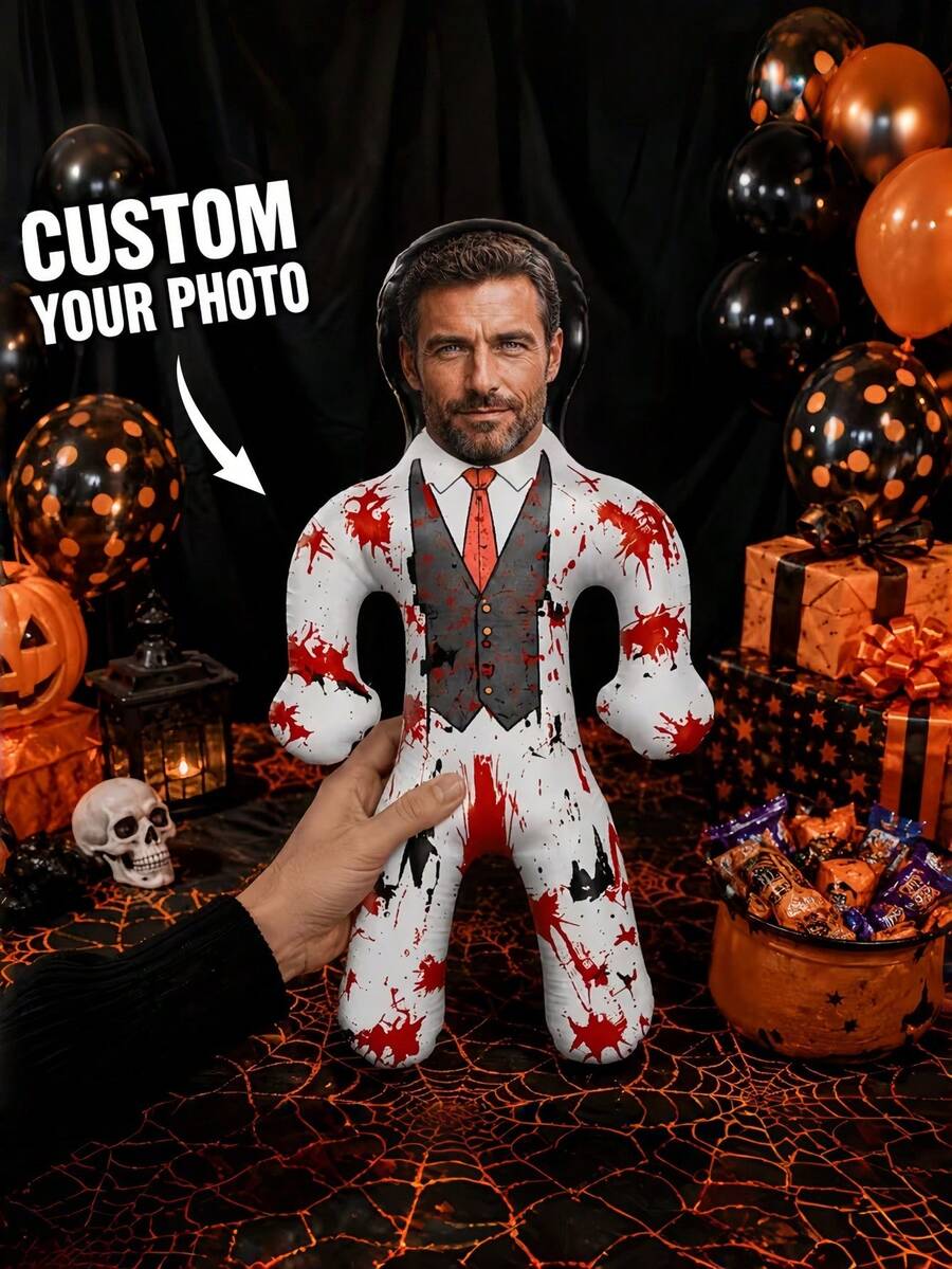 1pc Customized Inflatable Blow-Up Prop, Personalized Photo, Party Decoration, Bachelor Party Gift, Gift For Him/Her, Birthday Wedding Halloween Decoration