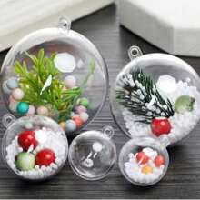 Christmas Transparent Hollow Ball DIY Plastic Fillable Decorative Ball Christmas Tree Hanging Decoration Home Party Gift Box Decoration - Multicolor - View 6