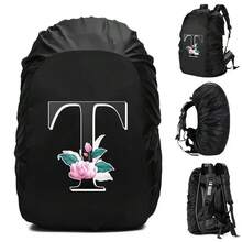 Backpack Rain-Proof Cover Large-Capacity Foldable Hiking Backpack Dust And Sun Protection Cover Suitable For Hiking Camping Mountaineering Outdoor Activities Initial Name 26 Letters Pattern - Black 60L - View 20